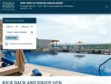 Tablet Screenshot of fourpointscancuncentro.com